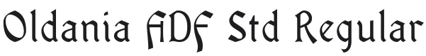 Oldania ADF Std Font Preview