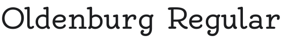 Oldenburg Font Preview