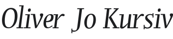 Oliver Jo Kursiv Font Preview