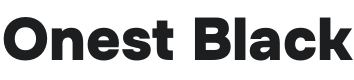 Onest Black Font Preview