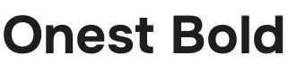Onest Bold Font Preview