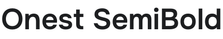 Onest SemiBold Font Preview