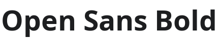 Open Sans Bold Font Preview