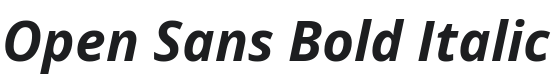 Open Sans Bold Italic Font Preview