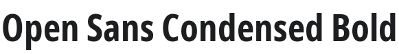 Open Sans Condensed Bold Font Preview