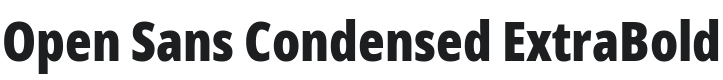 Open Sans Condensed ExtraBold Font Preview