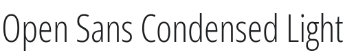 Open Sans Condensed Light Font Preview