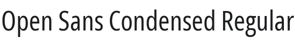 Open Sans Condensed Font Preview