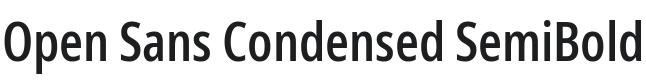 Open Sans Condensed SemiBold Font Preview