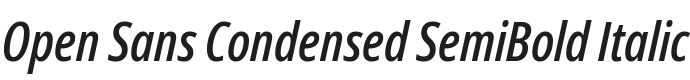 Open Sans Condensed SemiBold Italic Font Preview