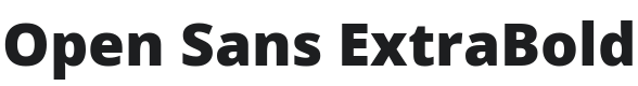 Open Sans ExtraBold Font Preview