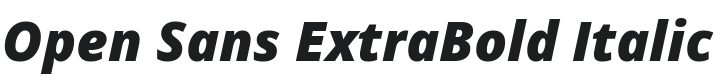 Open Sans ExtraBold Italic Font Preview