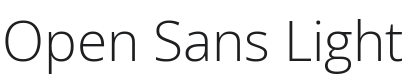 Open Sans Light Font Preview