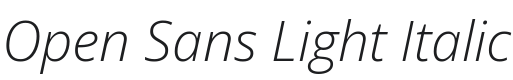 Open Sans Light Italic Font Preview