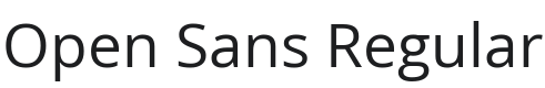 Open Sans Font Preview