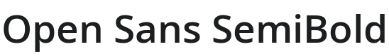 Open Sans SemiBold Font Preview