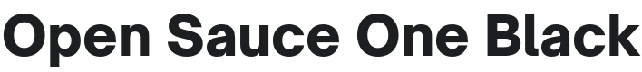 Open Sauce One Black Font Preview