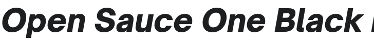 Open Sauce One Black Italic Font Preview