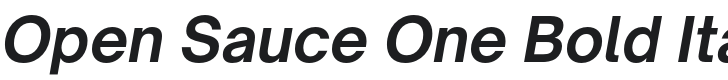Open Sauce One Bold Italic Font Preview
