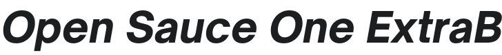 Open Sauce One ExtraBold Italic Font Preview