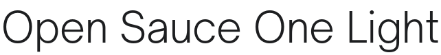 Open Sauce One Light Font Preview