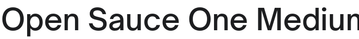 Open Sauce One Medium Font Preview