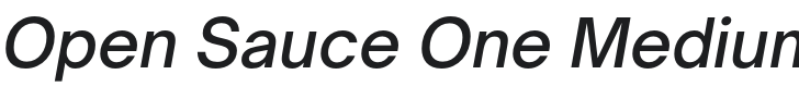 Open Sauce One Medium Italic Font Preview