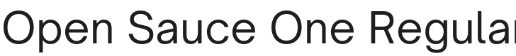 Open Sauce One Regular Font Preview