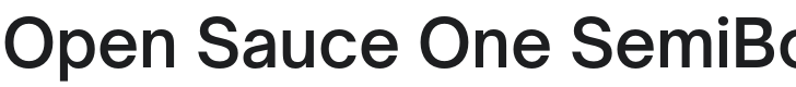 Open Sauce One SemiBold Font Preview