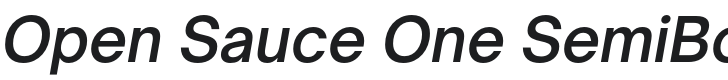 Open Sauce One SemiBold Italic Font Preview