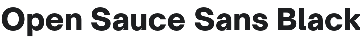 Open Sauce Sans Black Font Preview