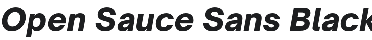 Open Sauce Sans Black Italic Font Preview