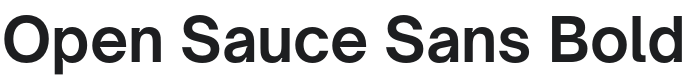 Open Sauce Sans Bold Font Preview