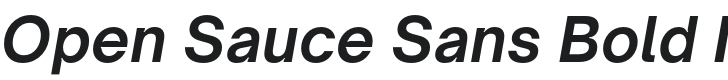 Open Sauce Sans Bold Italic Font Preview