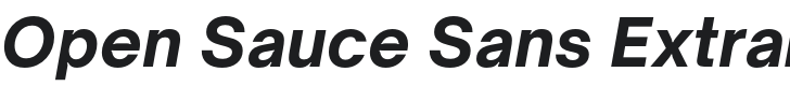 Open Sauce Sans ExtraBold Italic Font Preview