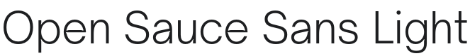 Open Sauce Sans Light Font Preview
