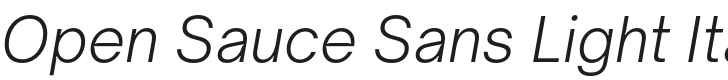 Open Sauce Sans Light Italic Font Preview