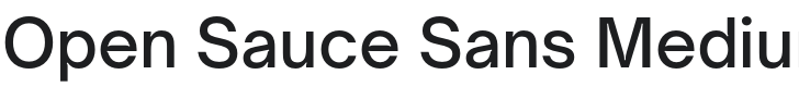 Open Sauce Sans Medium Font Preview