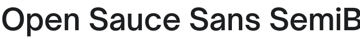 Open Sauce Sans SemiBold Font Preview