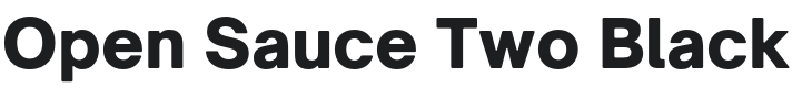 Open Sauce Two Black Font Preview