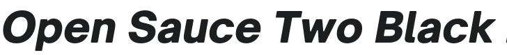 Open Sauce Two Black Italic Font Preview