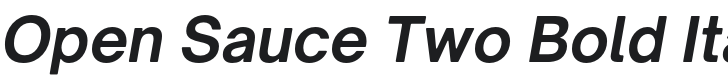 Open Sauce Two Bold Italic Font Preview