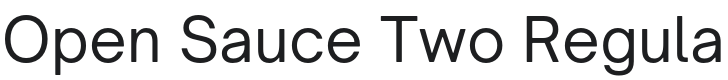 Open Sauce Two Regular Font Preview