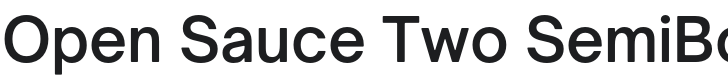 Open Sauce Two SemiBold Font Preview