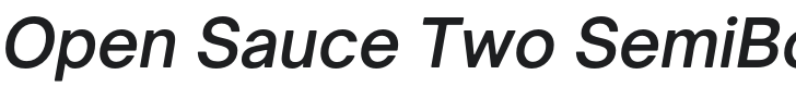 Open Sauce Two SemiBold Italic Font Preview