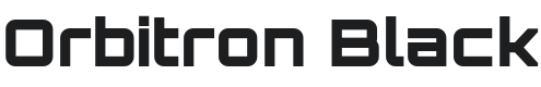 Orbitron Black Font Preview