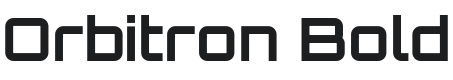 Orbitron Bold Font Preview