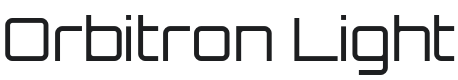 Orbitron Light Font Preview