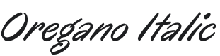 Oregano Italic Font Preview