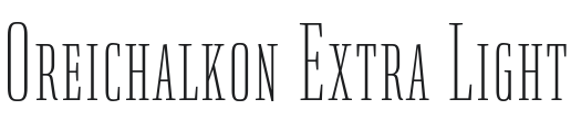 Oreichalkon Extra Light Font Preview